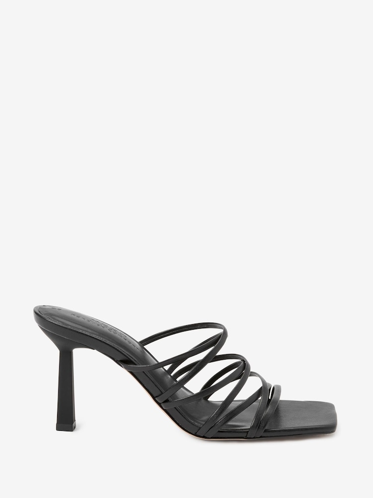 Black Forever Comfort® Multi Strap Mules - Image 1 of 4 Black Forever Comfort® Multi Strap Mules - Image 1 of 4