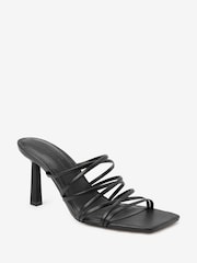 Black Forever Comfort® Multi Strap Mules - Image 2 of 4