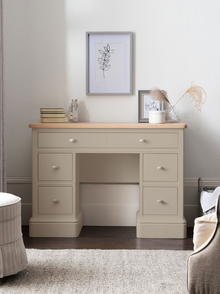 Stone Hampton Painted Oak Collection Luxe Slim Console Dressing Table - Image 1 of 9