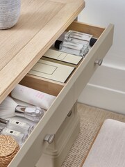 Stone Hampton Painted Oak Collection Luxe Slim Console Dressing Table - Image 2 of 9