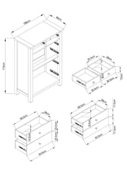 Dove Grey Malvern Paint Effect 6 Drawer Chest of Drawers - Image 12 of 12