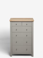 Dove Grey Malvern Paint Effect 6 Drawer Chest of Drawers - Image 6 of 12