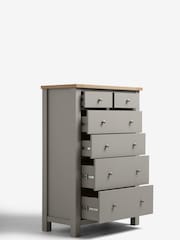 Dove Grey Malvern Paint Effect 6 Drawer Chest of Drawers - Image 8 of 12