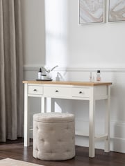 Chalk White Malvern Paint Effect Console Dressing Table - Image 1 of 9