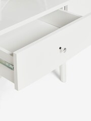 White Gloss LED Mirror Console Dressing Table - Image 10 of 11