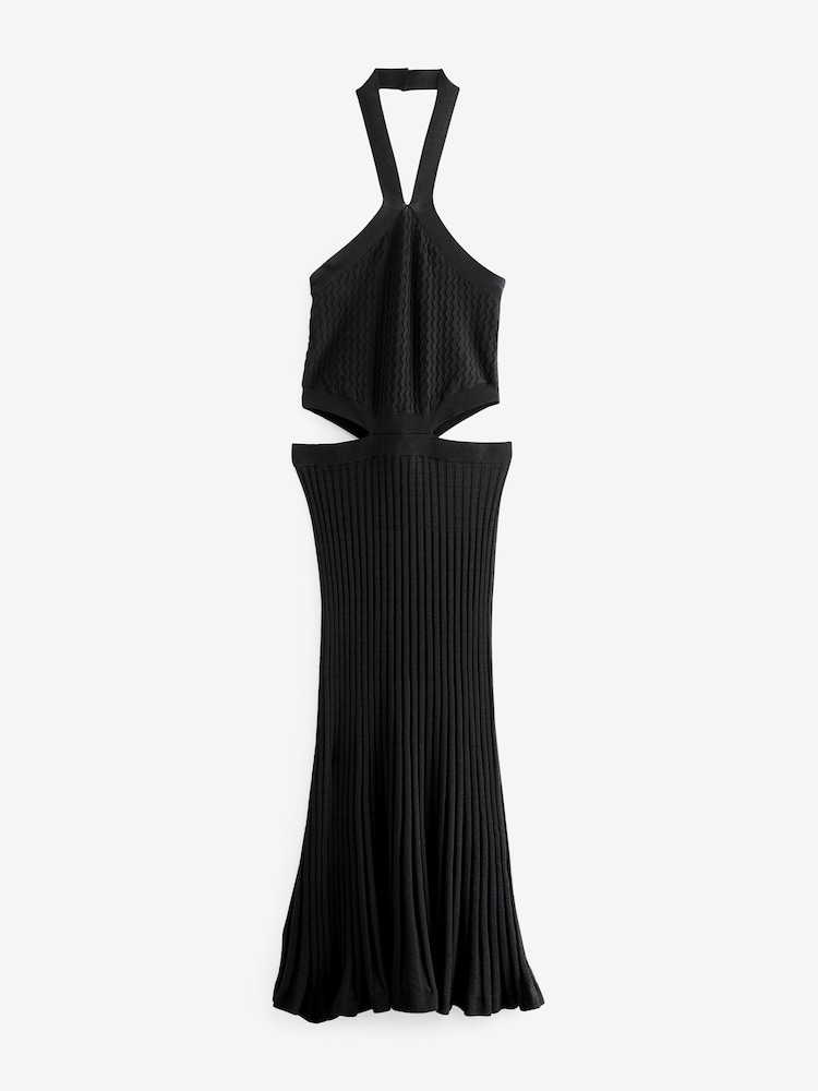 Rochelle, Schwarz - Kleid mit Zierausschnitt und Neckholder - Bild 8 von 8