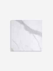 White Marble Effect Extending Dining Table - Image 8 of 8
