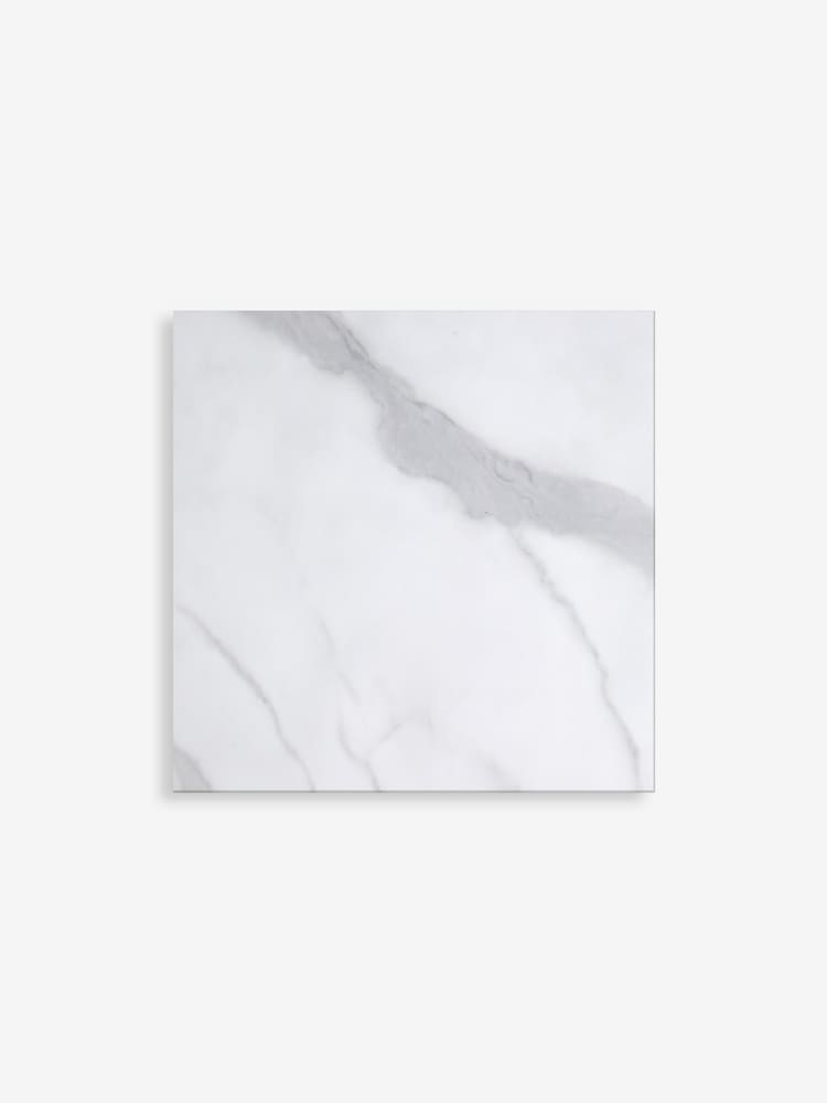 White Marble Effect Extending Dining Table - Image 8 of 8