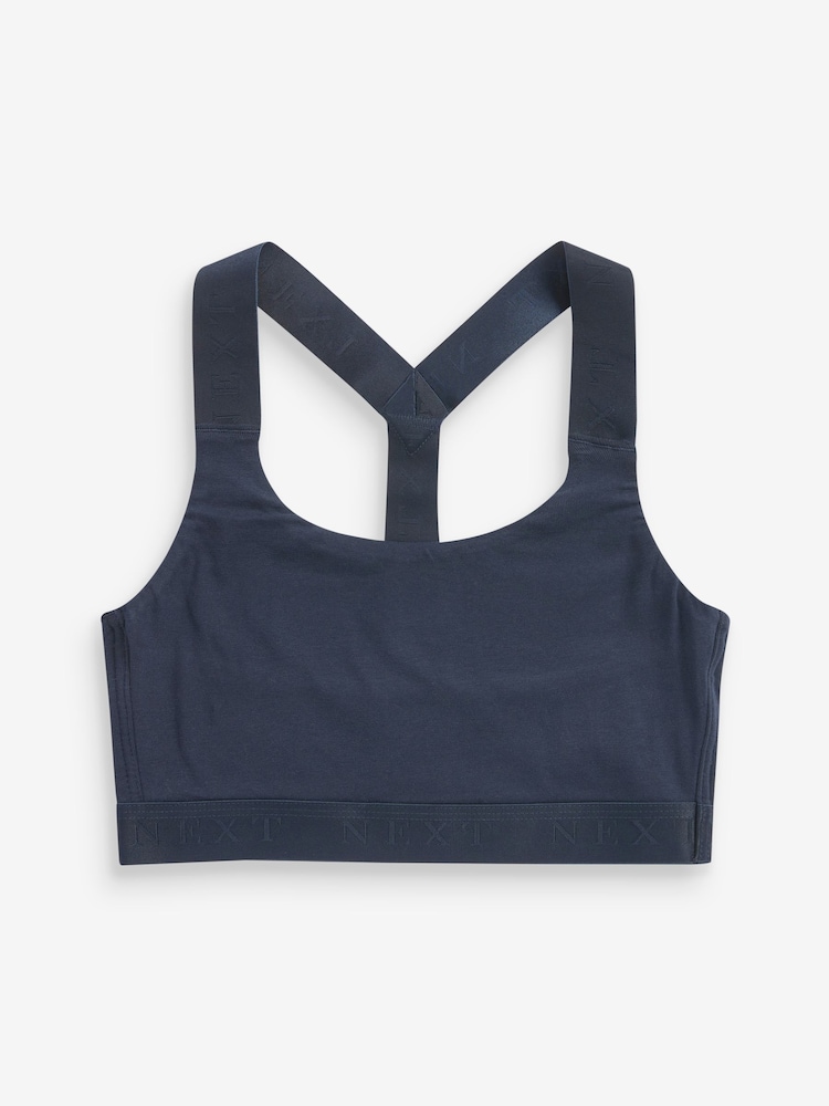 Navy Blue Active Sports Low Impact Ultimate Comfort Crop Top - Image 5 of 5