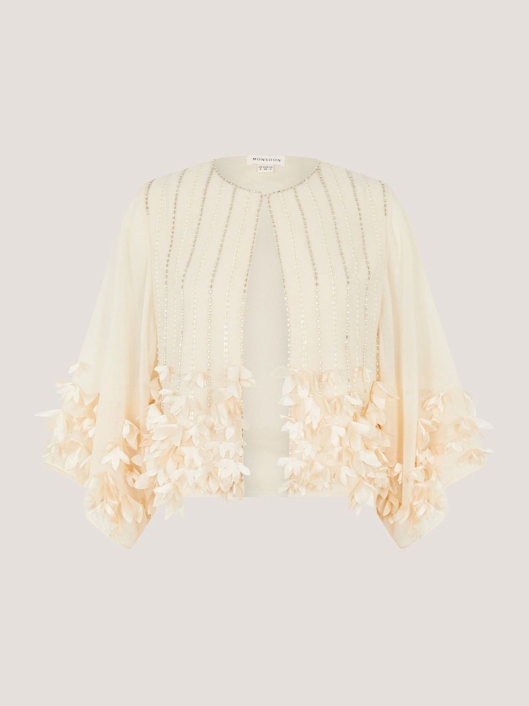 Monsoon Cream Claire Appliqué Jacket - Image 1 of 1