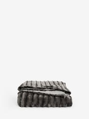 Grey Faux Fur Weighted Blanket - Image 6 of 6