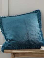 Catherine Lansfield Velvet and Faux Fur Soft Cosy Cushion - Imagen 1 de 6