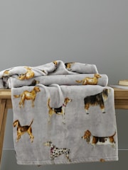 Catherine Lansfield Natural Country Dogs Throw - Image 1 of 4