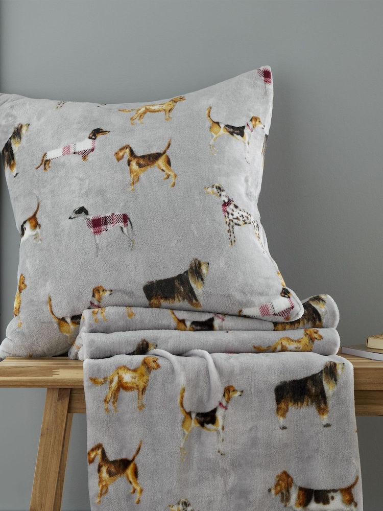 Catherine Lansfield Natural Country Dogs Throw - Image 4 of 4