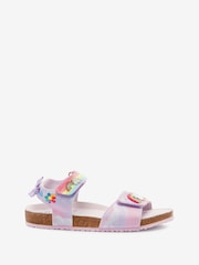 Lilac Purple Unicorn Standard Fit (F) Adjustable Strap Corkbed Sandals - Image 1 of 9