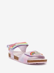 Lilac Purple Unicorn Standard Fit (F) Adjustable Strap Corkbed Sandals - Image 2 of 9