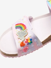 Lilac Purple Unicorn Standard Fit (F) Adjustable Strap Corkbed Sandals - Image 5 of 9