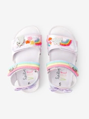 Lilac Purple Unicorn Standard Fit (F) Adjustable Strap Corkbed Sandals - Image 8 of 9