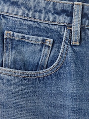 Mango Blue High Waisted Barrell Leg Jeans - Image 6 of 6