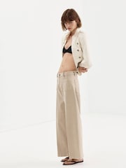 Mango Brown Jessie Cropped Straight Leg Jeans - Image 3 of 6