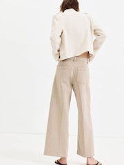 Mango Brown Jessie Cropped Straight Leg Jeans - Image 4 of 6