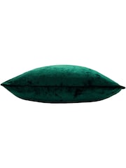 Riva Paoletti Emerald Green 55 x 55cm Verona Crushed Velvet Cushion - Image 2 of 2