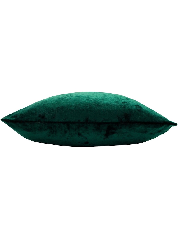 Riva Paoletti Emerald Green 55 x 55cm Verona Crushed Velvet Cushion - Image 2 of 2
