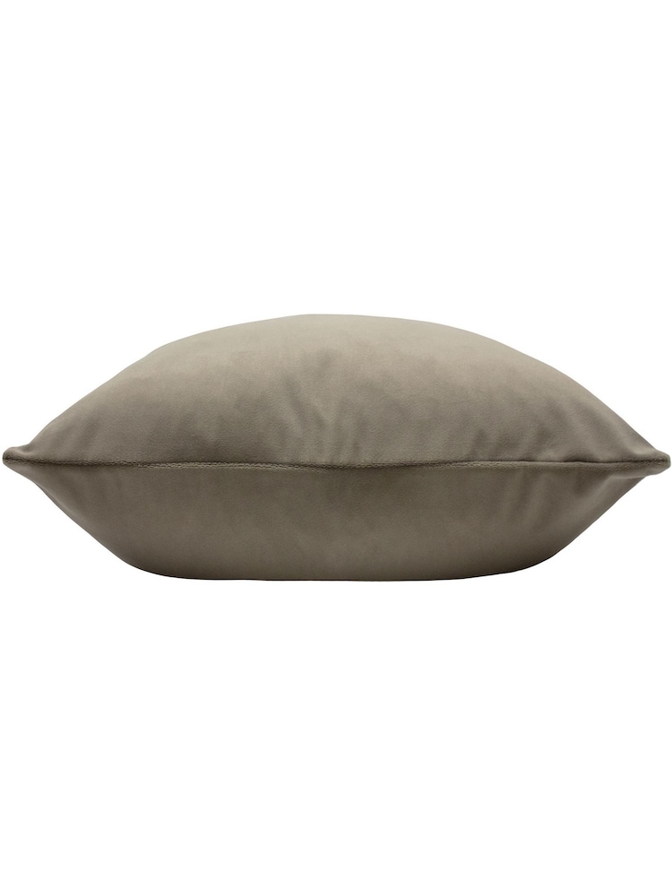 Evans Lichfield Mink Brown 50 x 50cm Sunningdale Velvet Cushion - Image 2 of 3