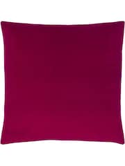 Evans Lichfield Cerise Pink 50 x 50cm Sunningdale Velvet Cushion - Image 1 of 4