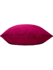 Evans Lichfield Cerise Pink 50 x 50cm Sunningdale Velvet Cushion - Image 2 of 4