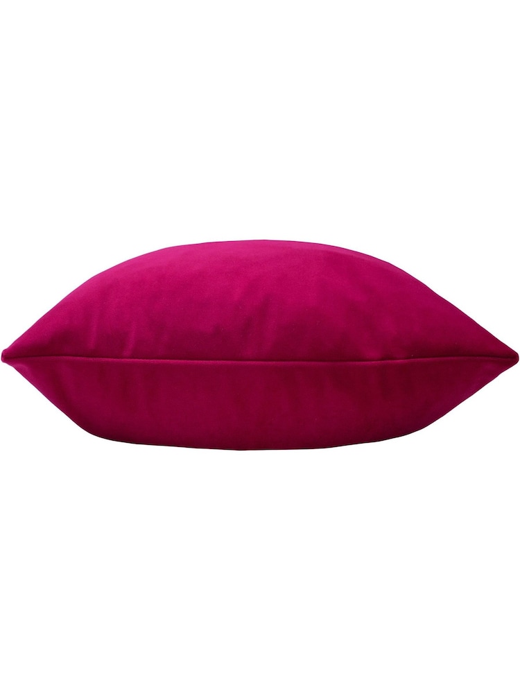 Evans Lichfield Cerise Pink 50 x 50cm Sunningdale Velvet Cushion - Image 2 of 4