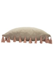 Furn Dune Tasselled Polyester Filled 100% Cotton Cushion - Image 3 of 4