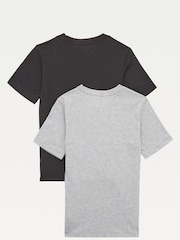 Tommy Hilfiger Grey Underwear Short Sleeve 100% Cotton T-Shirts 2 Pack - Image 1 of 1