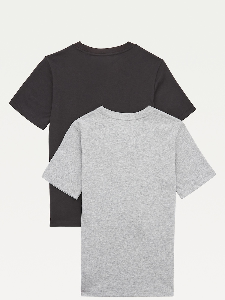 Tommy Hilfiger Grey Underwear Short Sleeve 100% Cotton T-Shirts 2 Pack - Image 1 of 1