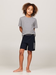 Cinza - Roupa íntima Tommy Hilfiger de manga curta 100% algodão, pacote 2 - Imagem 2 de 6