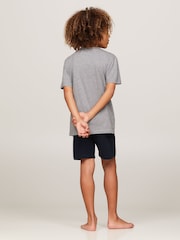 Cinza - Roupa íntima Tommy Hilfiger de manga curta 100% algodão, pacote 2 - Imagem 3 de 6