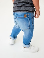 Mid Blue Denim Super Soft Pull-On Jeans With Stretch (3mths-7yrs) - Image 3 of 7