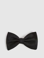 Negro - Pajarita con estampado de cachemir de jacquard Rocket de Reiss - Imagen 1 de 4