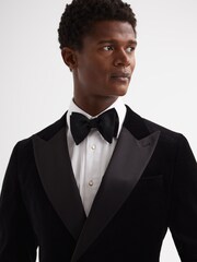 Negro - Pajarita con estampado de cachemir de jacquard Rocket de Reiss - Imagen 2 de 4
