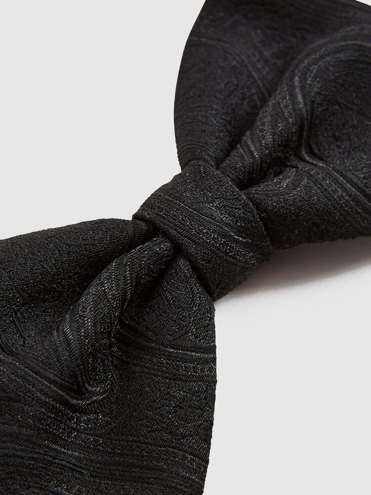 Negro - Pajarita con estampado de cachemir de jacquard Rocket de Reiss - Imagen 4 de 4