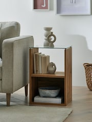 Dark Bronx Oak Effect Glass Side Table - Image 1 of 7