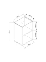 Dark Bronx Oak Effect Glass Side Table - Image 7 of 7