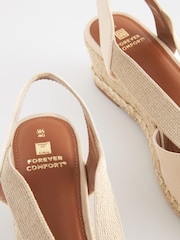 Neutral Regular/Wide Fit Forever Comfort® Elastic Closed Toe Wedges - Image 6 of 7