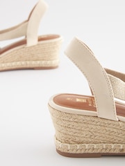 Neutral Regular/Wide Fit Forever Comfort® Elastic Closed Toe Wedges - Image 7 of 7