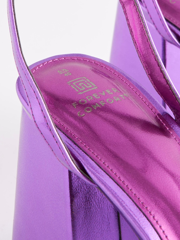 Purple Forever Comfort® Strappy Platform Heel Sandals - Image 9 of 9 Purple Forever Comfort® Strappy Platform Heel Sandals - Image 9 of 9