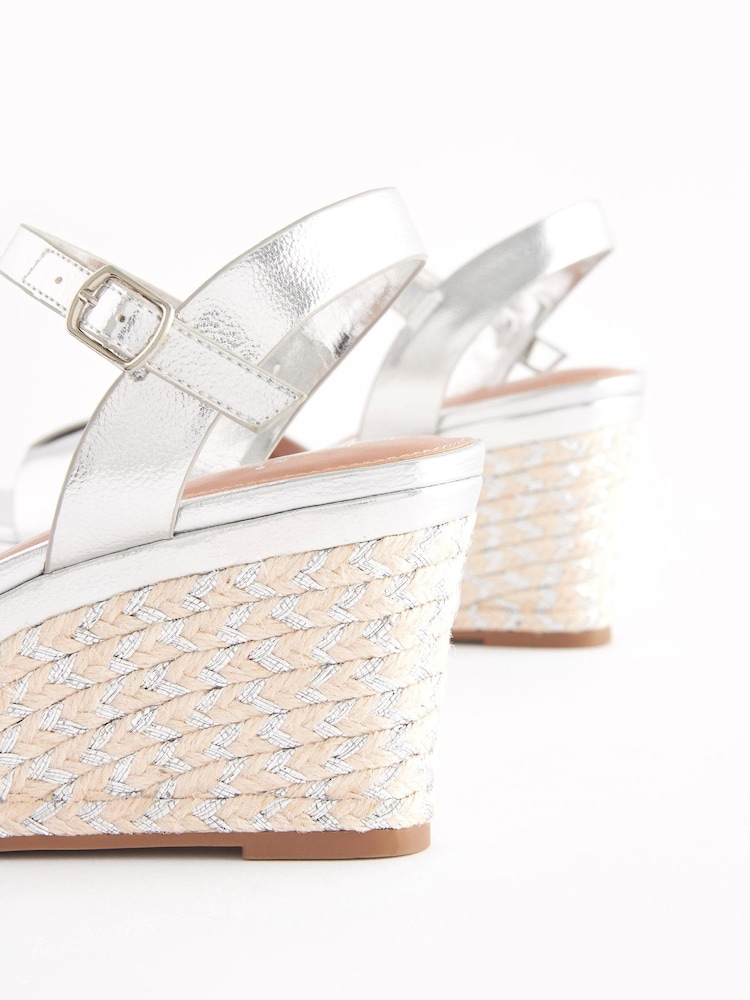 Silber - Forever Comfort® Peeptoe-Schuhe mit Keilabsatz - Bild 7 von 7