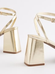 Gold Forever Comfort® Strappy Platform Heel Sandals - Image 8 of 9