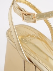 Gold Forever Comfort® Strappy Platform Heel Sandals - Image 9 of 9
