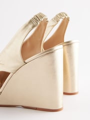 Gold Signature Leather Knot Wedges - Image 7 of 7
