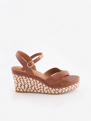Tan Brown Regular/Wide Fit Forever Comfort® Open Toe Wedges - Image 2 of 5